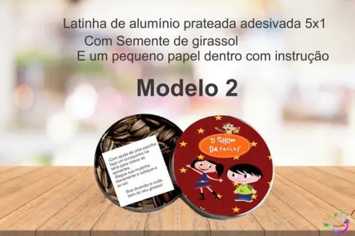 Latinha Semente Girassol-show da Luna