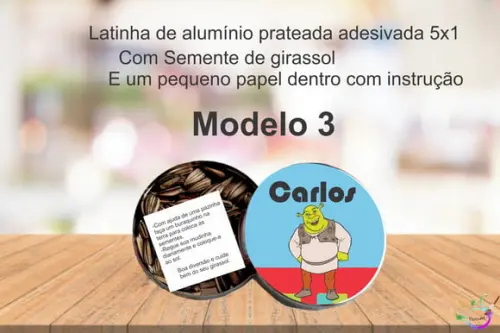 Latinha Semente Girassol-shrek