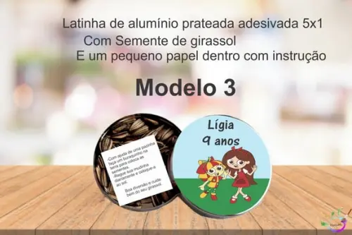 Latinha Semente Girassol-sitio do Pica Pau Amarelo