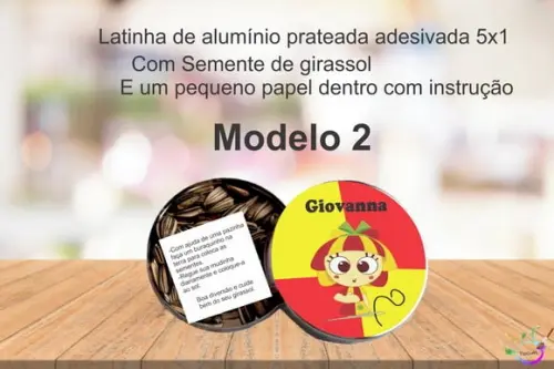 Latinha Semente Girassol-sitio do Pica Pau Amarelo