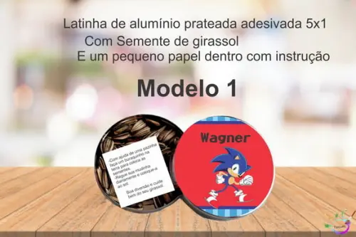 Latinha Semente Girassol-sonic