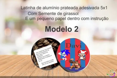 Latinha Semente Girassol-sonic