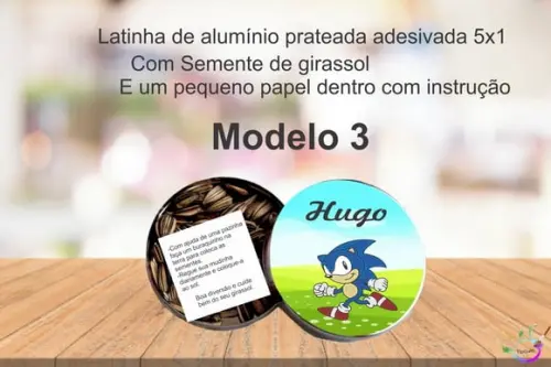 Latinha Semente Girassol-sonic