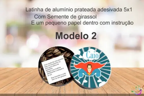Latinha Semente Girassol-super Heroi