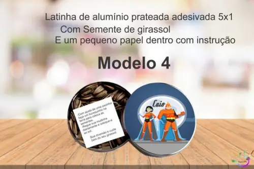 Latinha Semente Girassol-super Heroi