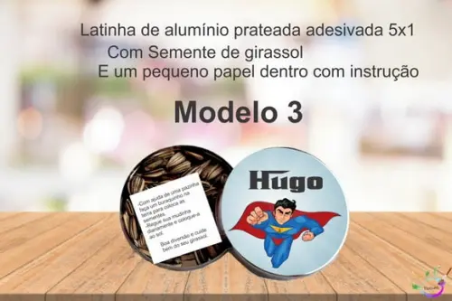 Latinha Semente Girassol-super Heroi