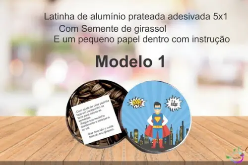 Latinha Semente Girassol-super Heroi