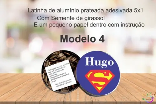 Latinha Semente Girassol-super Homem