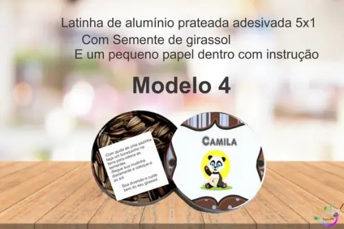 Latinha Semente Girassol-ursinho