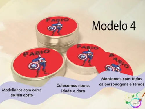 Latinhas -simbolo Capitão America