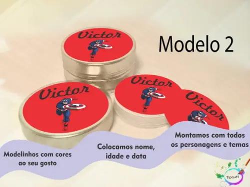 Latinhas -simbolo Capitão America