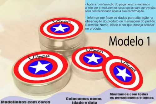 Latinhas -simbolo Capitão America