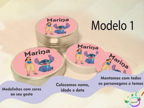 Latinhas -stitch e Lilo