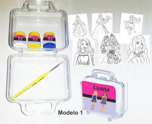 maletinha colorir-Barbie