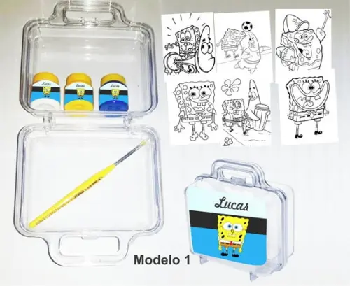 maletinha colorir-Bob Esponja