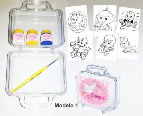 maletinha colorir-Chá de bebê
