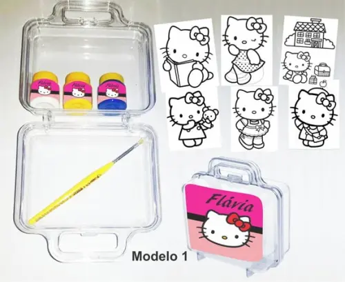 maletinha colorir-Hello kitty