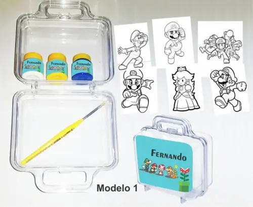 maletinha colorir-Mario Bros