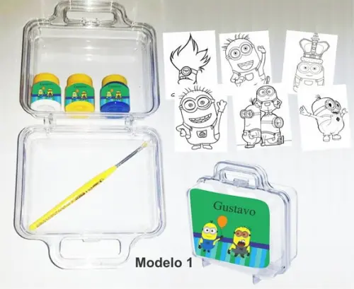 maletinha colorir-Minions