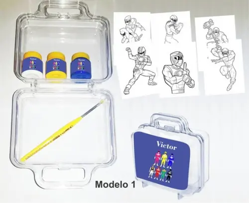 maletinha colorir-Power ranger