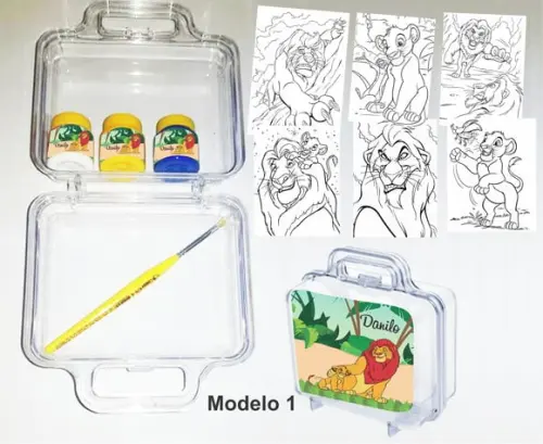 maletinha colorir-Rei Leão