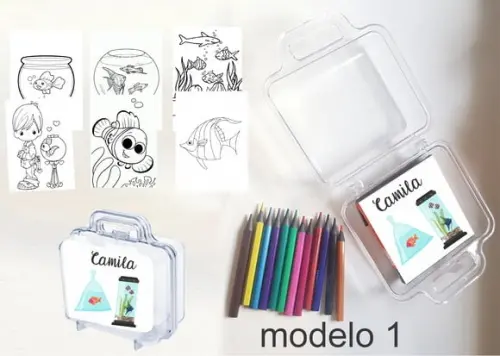 Maletinha Mini Lapis de Cor-aquário