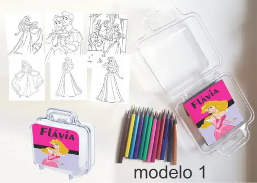 Maletinha Mini Lapis de Cor-aurora