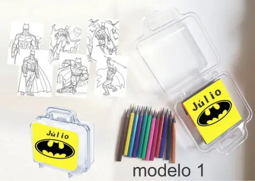 Maletinha Mini Lapis de Cor-batman