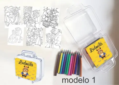 Maletinha Mini Lapis de Cor-bela e a Fera