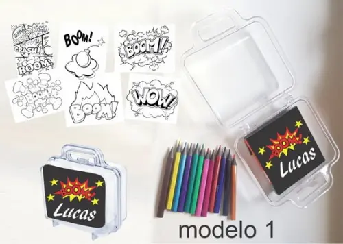 Maletinha Mini Lapis de Cor-bomba