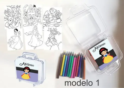 Maletinha Mini Lapis de Cor-branca de Neve