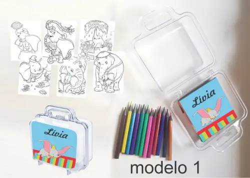 Maletinha Mini Lapis de Cor-dumbo