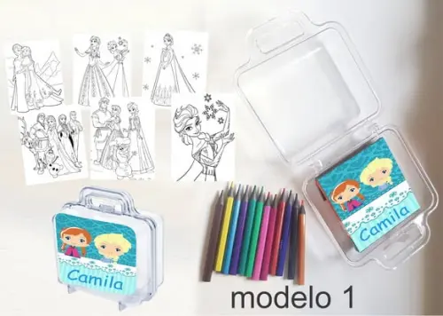 Maletinha Mini Lapis de Cor-frozen
