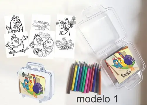 Maletinha Mini Lapis de Cor-galinha Pintadinha