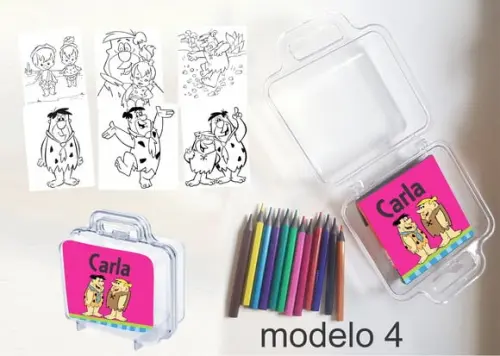 Maletinha Mini Lapis de Cor-fred Flintstone