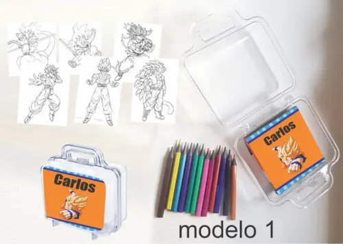Maletinha Mini Lapis de Cor-goku