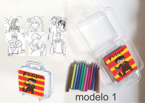 Maletinha Mini Lapis de Cor-harry Potter-modelo 1