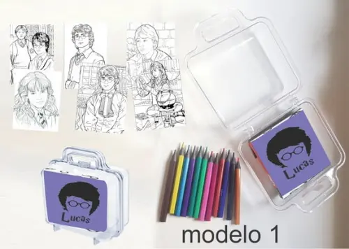 Maletinha Mini Lapis de Cor-harry Potter-modelo 2