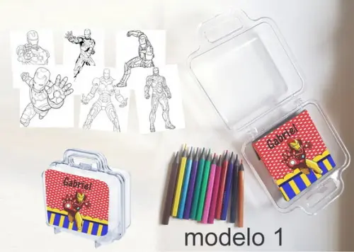 Maletinha Mini Lapis de Cor-homem de Ferro