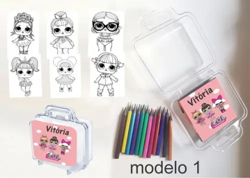 Maletinha Mini Lapis de Cor-lol Surprise