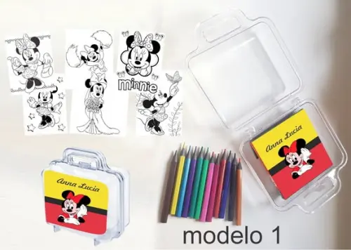 Maletinha Mini Lapis de Cor-minnie