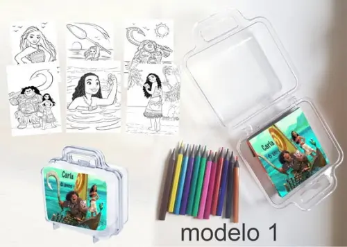 Maletinha Mini Lapis de Cor-moana e Mauí