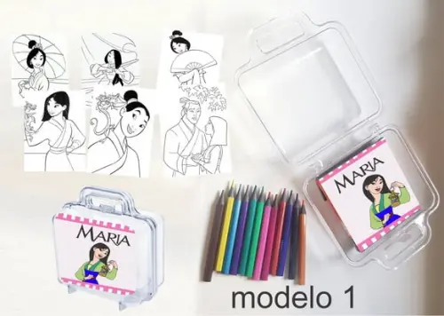 Maletinha Mini Lapis de Cor-mulan