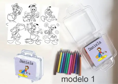 Maletinha Mini Lapis de Cor-pato Donald