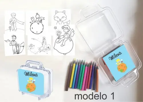 Maletinha Mini Lapis de Cor-pequeno Príncipe
