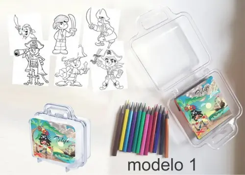Maletinha Mini Lapis de Cor-pirata