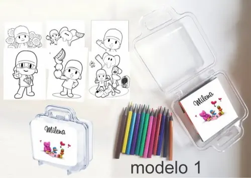 Maletinha Mini Lapis de Cor-pocoyo