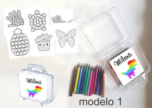 Maletinha Mini Lapis de Cor-pop Fidget
