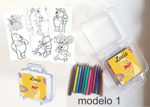 Maletinha Mini Lapis de Cor-pooh