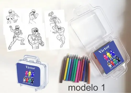 Maletinha Mini Lapis de Cor-power Ranger